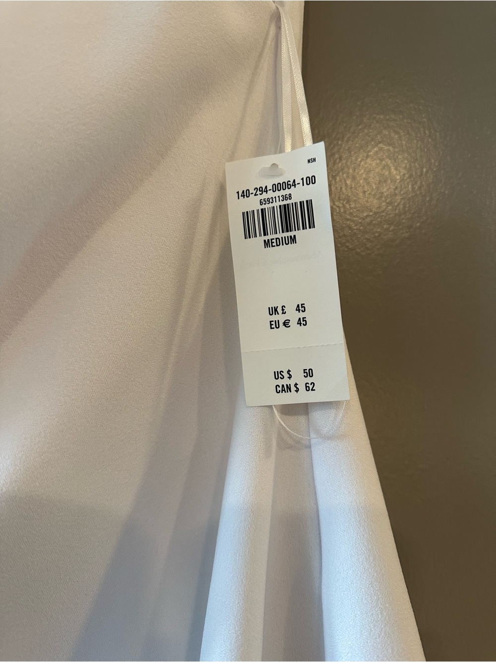 NWT Abercrombie & Fitch Women’s Asymmetrical Jersey Crepe Draped Top — White, M - Picture 2 of 4